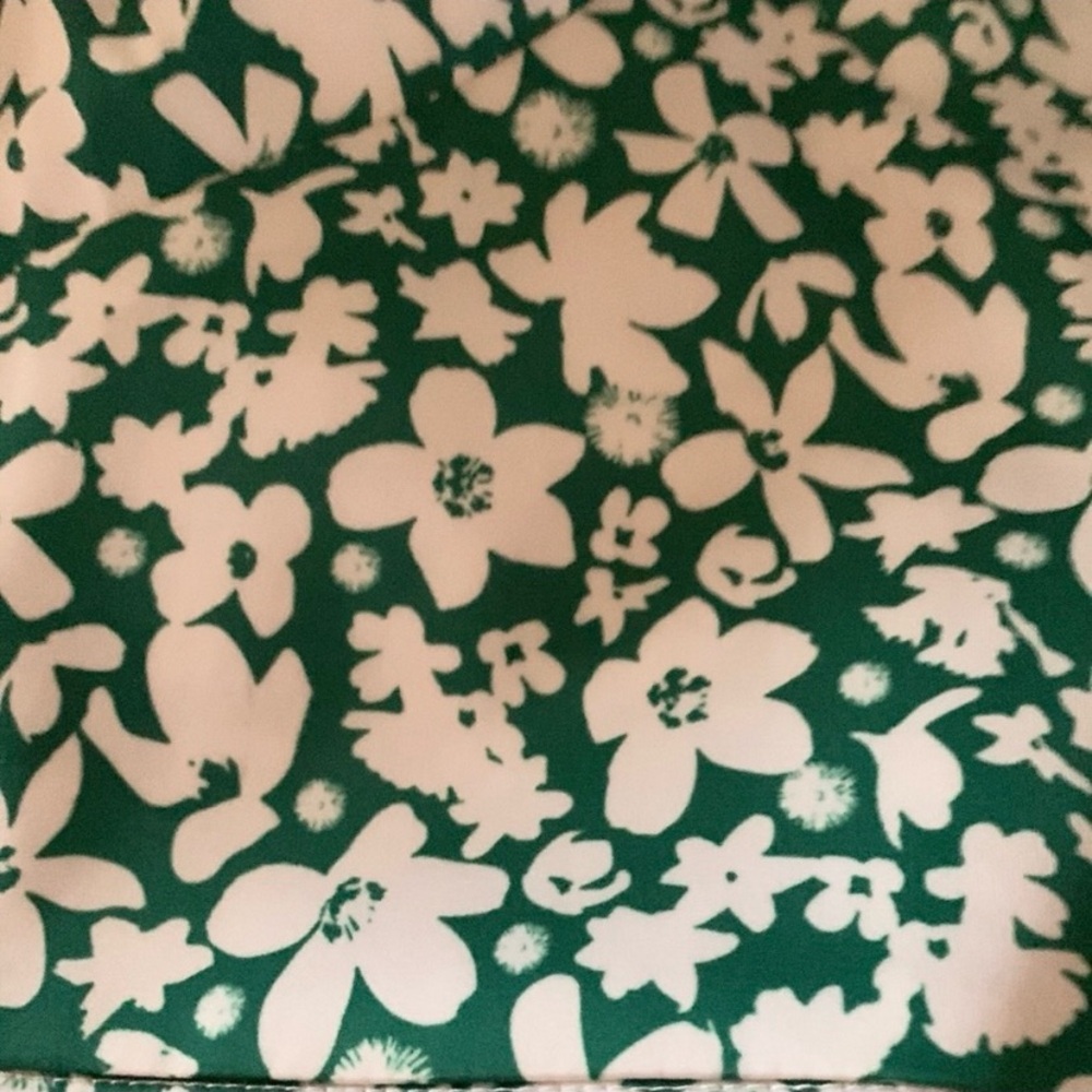 Alexia Admor Green & White Floral Puff Sleeve Slit Front Maxi Dress Size 4 - Picture 6 of 13